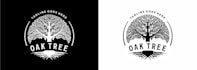 design a realistic tree logo with natural elements