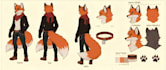 draw character ref sheet furry ref sheet anime oc 2d character reference sheet