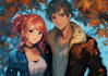 create a anime couple character art anime