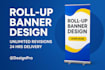 design promotional roll up banner, retractable, pull up banner