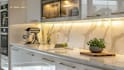 design modern cabinet, TV media wall, shelf, kitchen design, 3d rendering