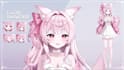 design vtuber model and live2d model rigging professionally