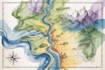 do watercolors custom illustrated maps in procreate for you