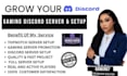 promote and setup your rust, minecraft create dayz, fivem gaming discord server