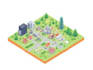 create 2d isometric illustration or map