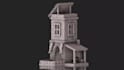 sculpt 3d modular dice tower,dungeon, medieval tabletop terrain,dragon tower,stl