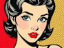 draw a retro pop art roy lichtenstein style
