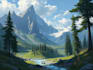 digitally paint landscapes and backgrounds, do concept art