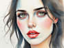 create a custom watercolor portrait