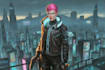 illustrate you as a cyberpunk style character