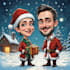 custom christmas cartoon caricature
