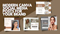 design professional canva instagram and facebook social media posts