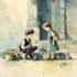 watercolor children book illustration
