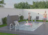 redesign 3d detached duplex, garage basement, pool design,interior cgi rendering