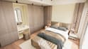 do bedroom, living interior design and 3d rendering