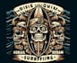 make creative beach skull tiki bar emblem logo