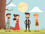 create a unique flat vector illustration