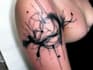 custom an abstract black tattoo design