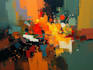 create unique abstract digital oil painting