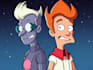 draw a cartoon futurama style portrait