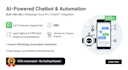 build ai powered whatsapp chatbot and automation using n8n