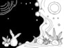 draw black and white outline illustration diagram
