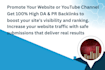 do website or youtube video submission