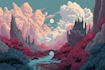 make fantasy landscape or enviroment art