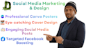 do social media post design, facebook ad creative , canva templates
