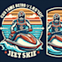 make custom vintage jet ski logo with t shirt design