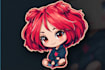 create an anime manga style chibi mascot logo