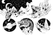 do unique black and white classic tattoo illustrations