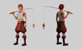 model and texture 3d character for games and video