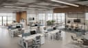 do 3d office design, commercial interior, workspace design and space planning