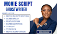 write screenplay movie script screenwriting feature film script tv series