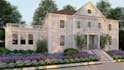 design modern house exterior with realistic 3d render