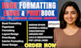 do  book formatting, layout design, and typesetting