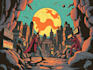 create cool retro comic art design illustration