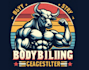 do creative t shirt bodybuilder bull logo