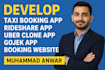 develop taxi booking app rideshare app uberclone app gojek app booking website