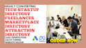generate tech startup directory freelancer marketplace leads and website