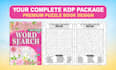 create custom word search and puzzle activity book covers and interiors for KDP