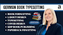 german book typesetting, book formatting and layout design kdp book publishing