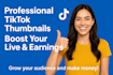 design an eye catching tiktok thumbnail