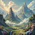 create fantasy landscape illustration