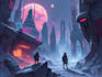 do cyberpunk futuristic city art