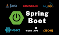 develop full stack web application using react, spring boot