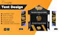 design canopy tent feather flag, table cover  backdrop banner