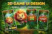 create high quality 2d game UI design