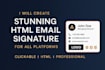 create a stunning and professional email signature
